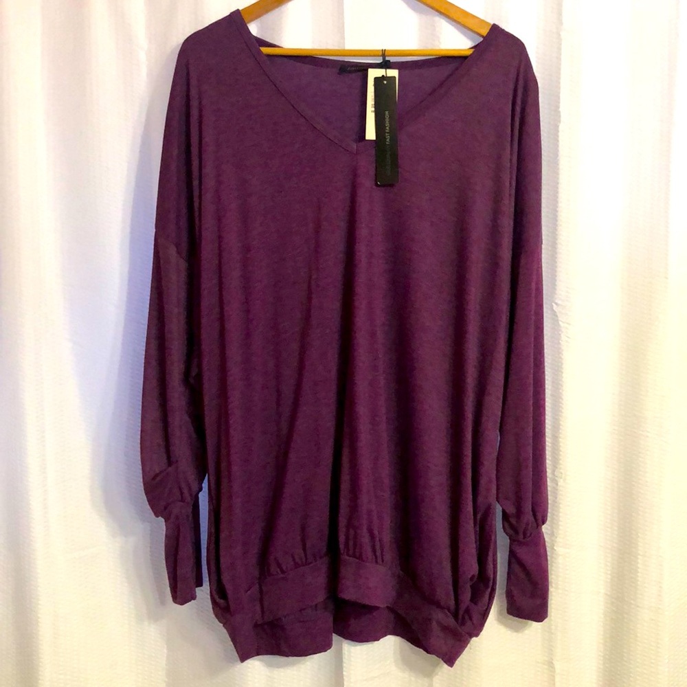 Zanzea Long Sleeve Purple V-Neck women’s Blouse